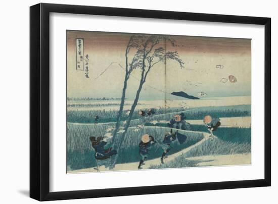Ejiri in the Suruga Province (from the Series Thirty-Six Views of Mt Fuji)--Framed Giclee Print
