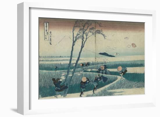 Ejiri in the Suruga Province (from the Series Thirty-Six Views of Mt Fuji)-null-Framed Giclee Print