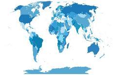 World Map-ekler-Art Print