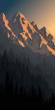 Vector Evening Mountains Landscape-ekolara-Photographic Print