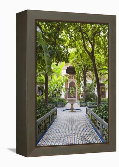 El Bahia Palace Courtyard, Marrakech, Morocco, North Africa, Africa-Matthew Williams-Ellis-Framed Premier Image Canvas