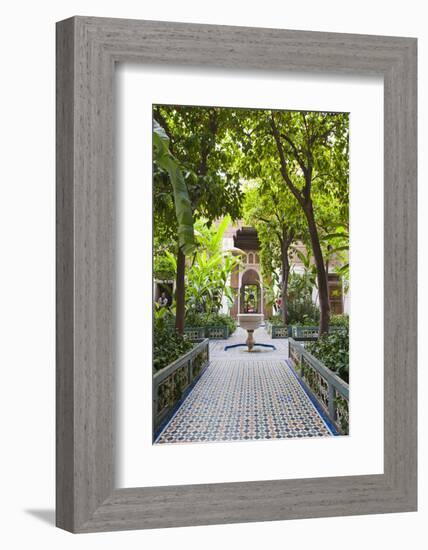 El Bahia Palace Courtyard, Marrakech, Morocco, North Africa, Africa-Matthew Williams-Ellis-Framed Photographic Print