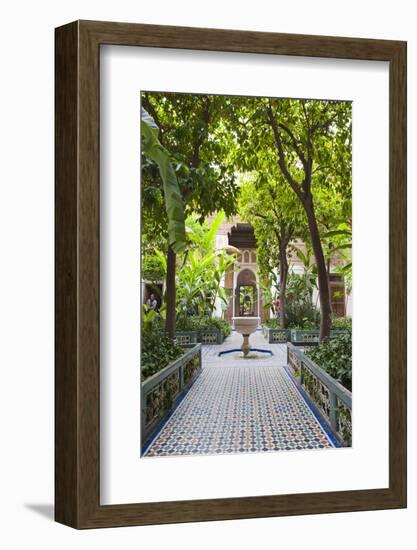 El Bahia Palace Courtyard, Marrakech, Morocco, North Africa, Africa-Matthew Williams-Ellis-Framed Photographic Print