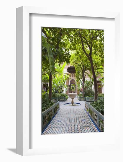 El Bahia Palace Courtyard, Marrakech, Morocco, North Africa, Africa-Matthew Williams-Ellis-Framed Photographic Print