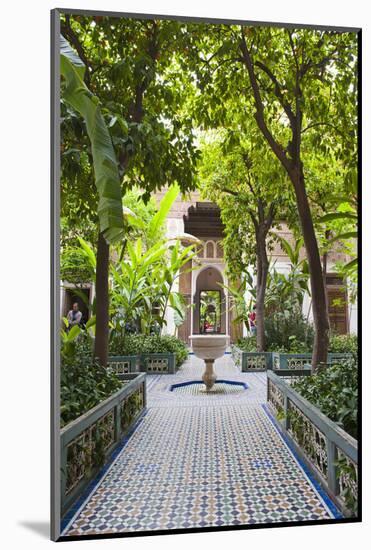 El Bahia Palace Courtyard, Marrakech, Morocco, North Africa, Africa-Matthew Williams-Ellis-Mounted Photographic Print