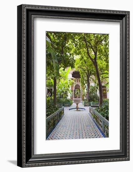 El Bahia Palace Courtyard, Marrakech, Morocco, North Africa, Africa-Matthew Williams-Ellis-Framed Photographic Print