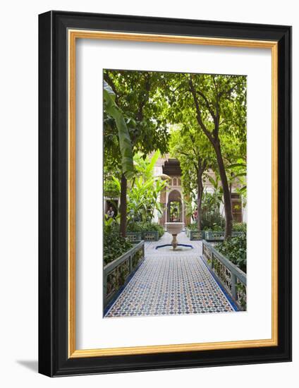 El Bahia Palace Courtyard, Marrakech, Morocco, North Africa, Africa-Matthew Williams-Ellis-Framed Photographic Print