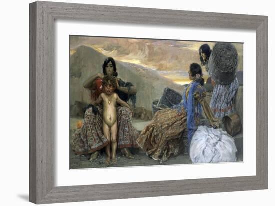 El Baño De Curriyo, 1910-Jose Villegas-Framed Giclee Print