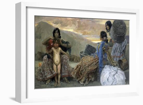 El Baño De Curriyo, 1910-Jose Villegas-Framed Giclee Print