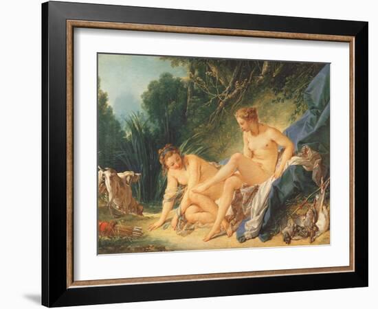 El baño de Diana. Museo de Louvre. Paris.-Francois Boucher-Framed Giclee Print