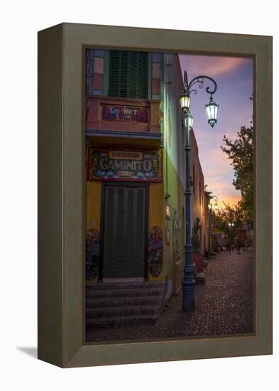 El Caminito at Dusk, La Boca, Buenos Aires, Argentina, South America-Ben Pipe-Framed Premier Image Canvas