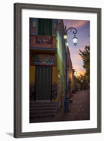 El Caminito at Dusk, La Boca, Buenos Aires, Argentina, South America-Ben Pipe-Framed Photographic Print