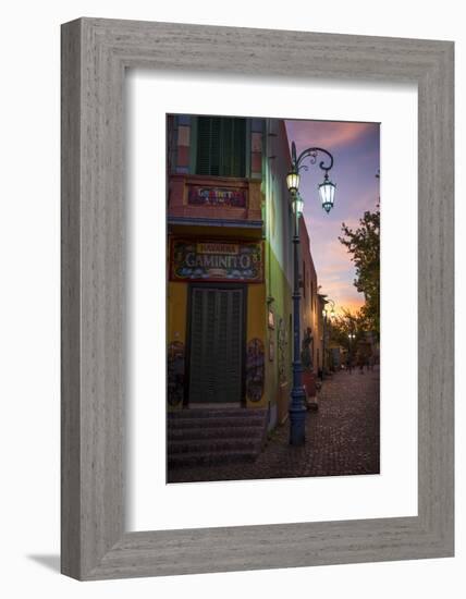 El Caminito at Dusk, La Boca, Buenos Aires, Argentina, South America-Ben Pipe-Framed Photographic Print