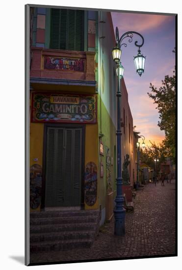 El Caminito at Dusk, La Boca, Buenos Aires, Argentina, South America-Ben Pipe-Mounted Photographic Print