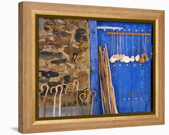 El Camino Pilgrimage to Santiago De Compostela, Scallop Shells and Walking Sticks, Galicia, Spain-Ken Gillham-Framed Premier Image Canvas