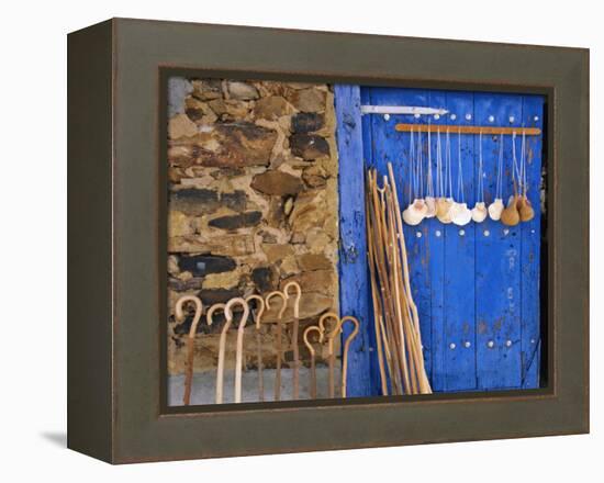 El Camino Pilgrimage to Santiago De Compostela, Scallop Shells and Walking Sticks, Galicia, Spain-Ken Gillham-Framed Premier Image Canvas