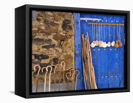 El Camino Pilgrimage to Santiago De Compostela, Scallop Shells and Walking Sticks, Galicia, Spain-Ken Gillham-Framed Premier Image Canvas