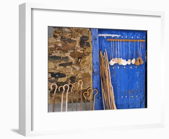 El Camino Pilgrimage to Santiago De Compostela, Scallop Shells and Walking Sticks, Galicia, Spain-Ken Gillham-Framed Photographic Print