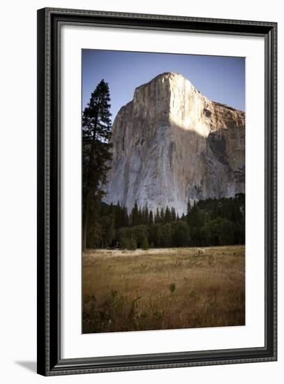 El Cap as Seen from the Valley Floor of Yosemite National Park, California-Dan Holz-Framed Photographic Print