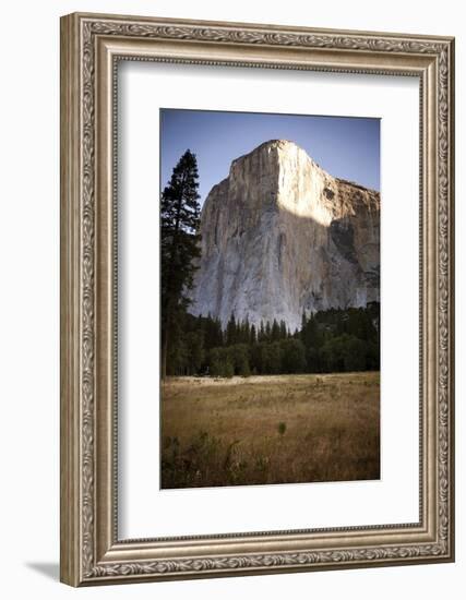 El Cap as Seen from the Valley Floor of Yosemite National Park, California-Dan Holz-Framed Photographic Print