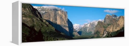 El Capitan and Half Dome Rock Formations, Yosemite National Park, California-null-Framed Stretched Canvas