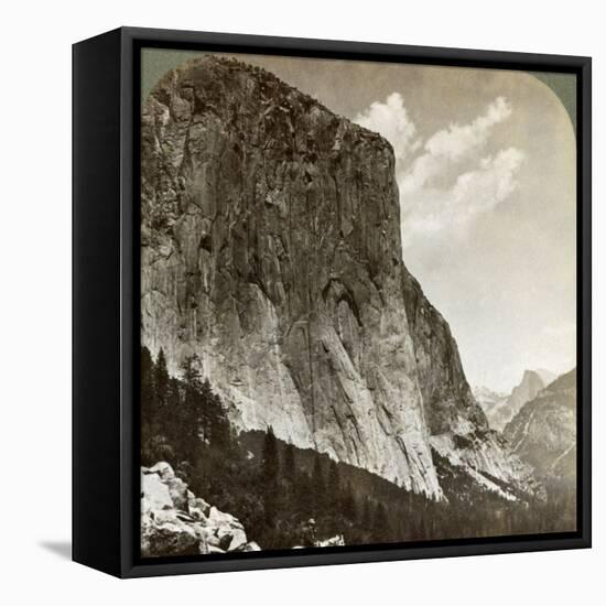 El Capitan and Half Dome, Yosemite Valley, California, USA, 1902-Underwood & Underwood-Framed Premier Image Canvas