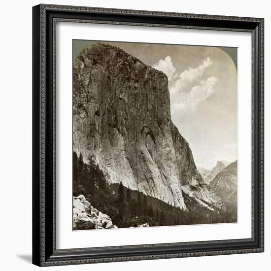 El Capitan and Half Dome, Yosemite Valley, California, USA, 1902-Underwood & Underwood-Framed Photographic Print