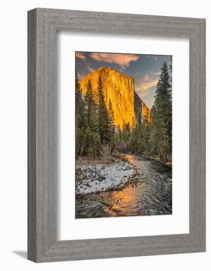 El Capitan and Merced River, Yosemite, California.-John Ford-Framed Photographic Print