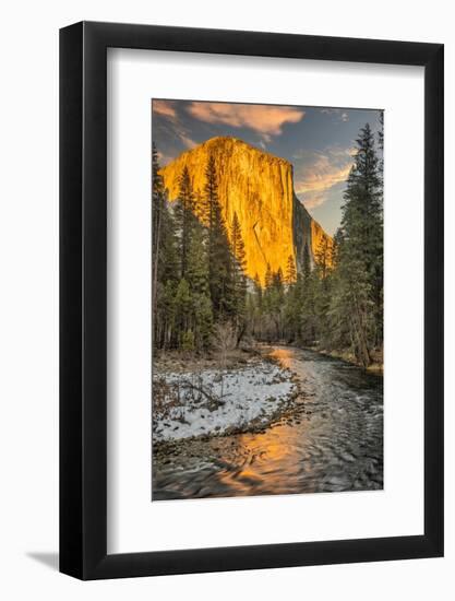 El Capitan and Merced River, Yosemite, California.-John Ford-Framed Photographic Print