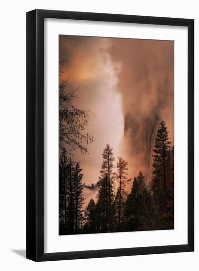El Capitan Enshrouded in Fog and Early Evening Light, Yosemite-Vincent James-Framed Photographic Print