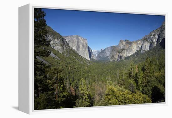 El Capitan, Half Dome, and Bridalveil Fall, Yosemite NP, California-David Wall-Framed Premier Image Canvas