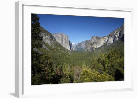 El Capitan, Half Dome, and Bridalveil Fall, Yosemite NP, California-David Wall-Framed Photographic Print