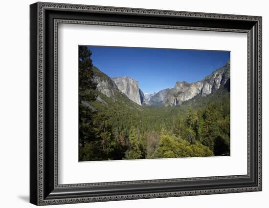 El Capitan, Half Dome, and Bridalveil Fall, Yosemite NP, California-David Wall-Framed Photographic Print