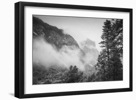 El Capitan Obscured in Blustery Snow Tunnel View Yosemite National Park-Vincent James-Framed Photographic Print