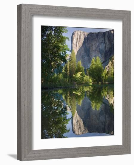 El Capitan reflected in Merced River. Yosemite National Park, CA-Jamie & Judy Wild-Framed Photographic Print