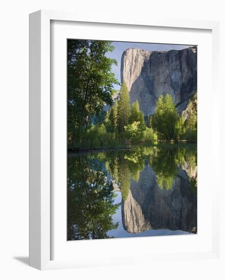 El Capitan reflected in Merced River. Yosemite National Park, CA-Jamie & Judy Wild-Framed Photographic Print