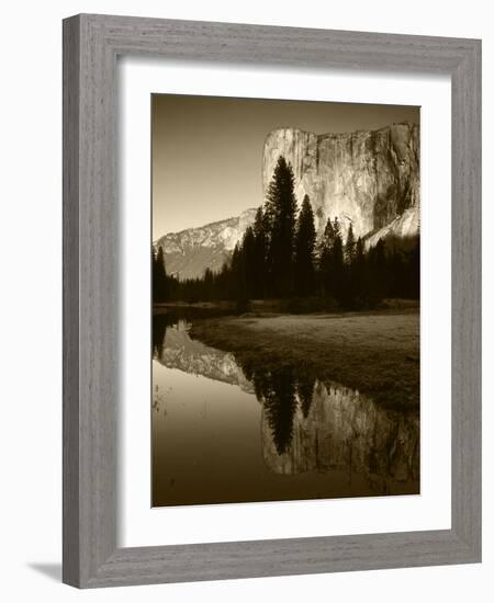 El Capitan Reflected in Merced River, Yosemite National Park, California, USA-Adam Jones-Framed Photographic Print