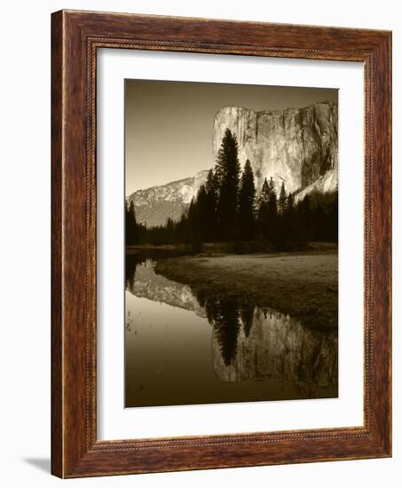 El Capitan Reflected in Merced River, Yosemite National Park, California, USA-Adam Jones-Framed Photographic Print