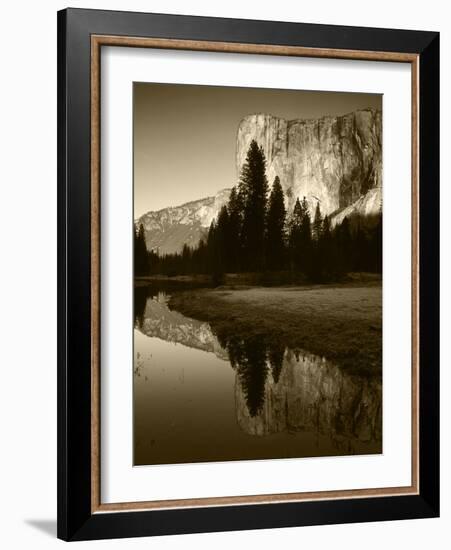 El Capitan Reflected in Merced River, Yosemite National Park, California, USA-Adam Jones-Framed Photographic Print