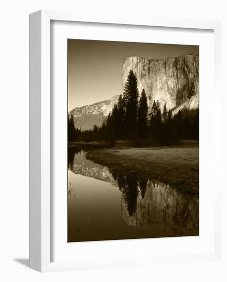 El Capitan Reflected in Merced River, Yosemite National Park, California, USA-Adam Jones-Framed Photographic Print