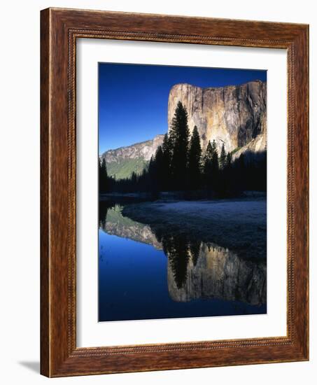 El Capitan Reflected in Merced River, Yosemite National Park, California, USA-Adam Jones-Framed Photographic Print