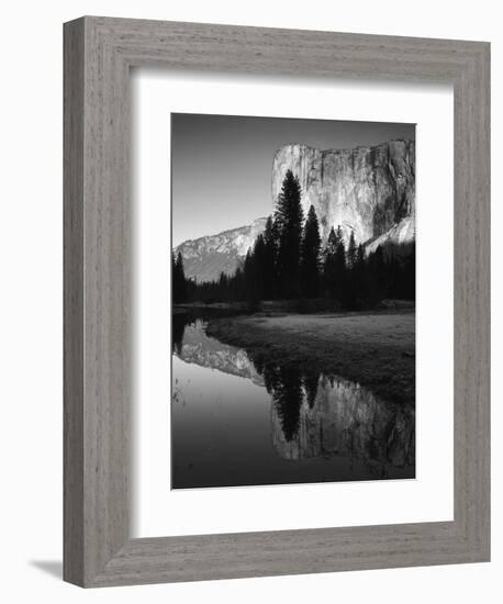 El Capitan Reflected in Merced River, Yosemite National Park, California, USA-Adam Jones-Framed Photographic Print