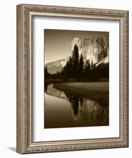 El Capitan Reflected in Merced River, Yosemite National Park, California, USA-Adam Jones-Framed Photographic Print