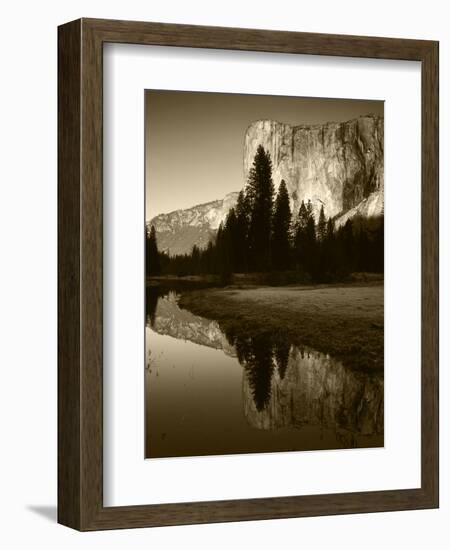 El Capitan Reflected in Merced River, Yosemite National Park, California, USA-Adam Jones-Framed Photographic Print