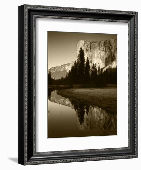 El Capitan Reflected in Merced River, Yosemite National Park, California, USA-Adam Jones-Framed Photographic Print