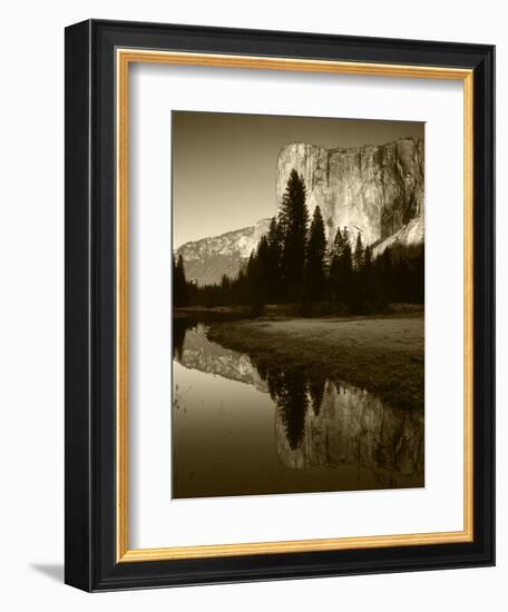 El Capitan Reflected in Merced River, Yosemite National Park, California, USA-Adam Jones-Framed Photographic Print