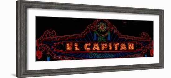 El Capitan Theatre Sign in Hollywood, California-null-Framed Photographic Print