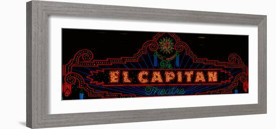 El Capitan Theatre Sign in Hollywood, California-null-Framed Photographic Print