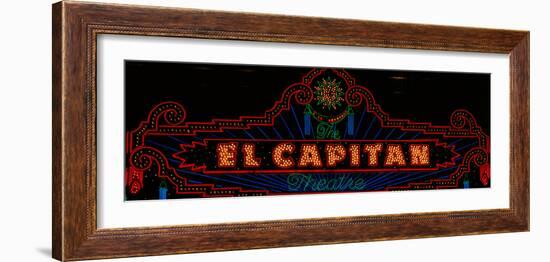 El Capitan Theatre Sign in Hollywood, California-null-Framed Photographic Print