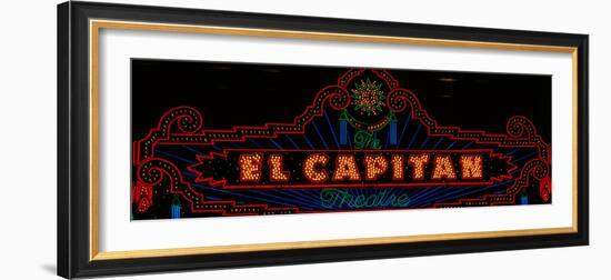 El Capitan Theatre Sign in Hollywood, California-null-Framed Photographic Print